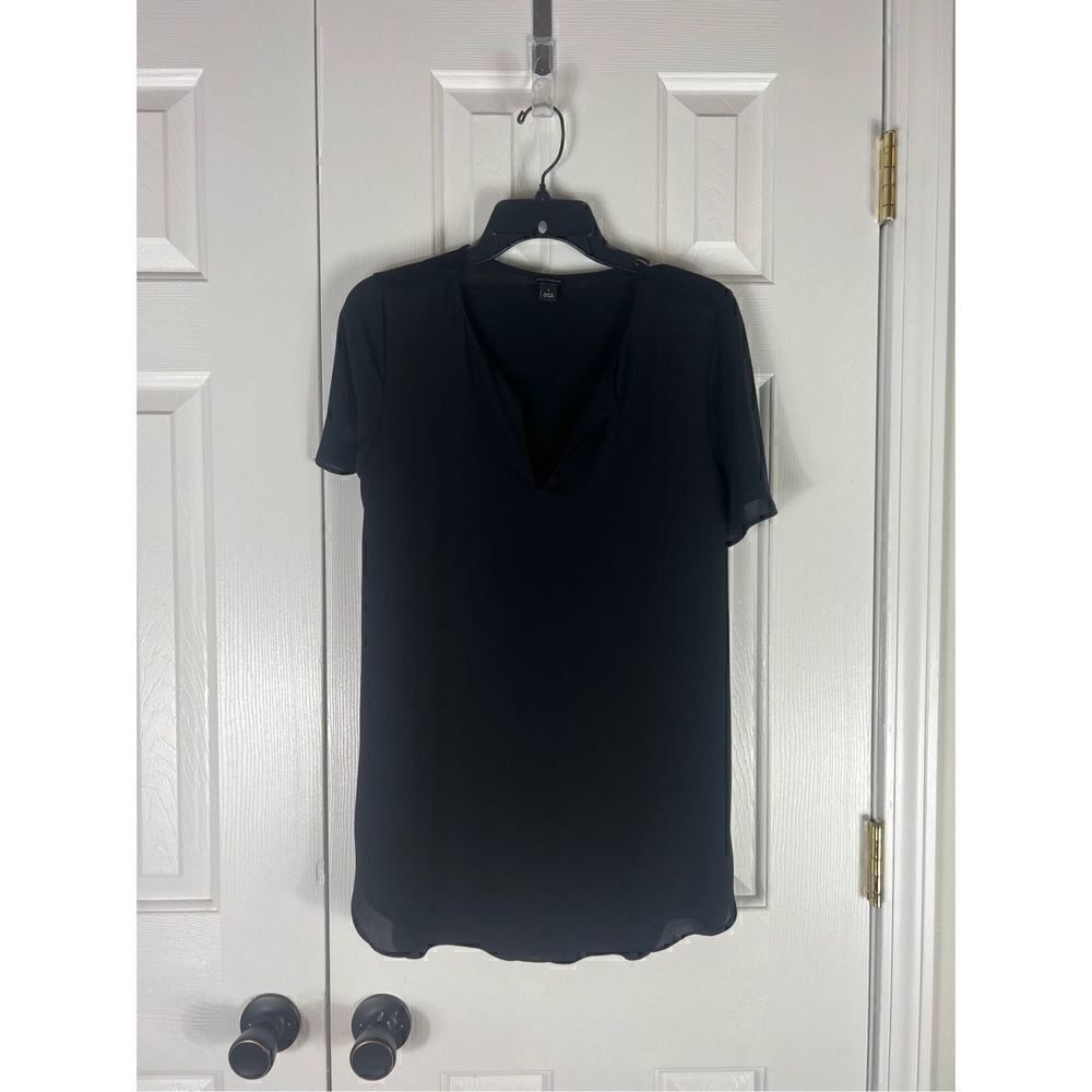 Ann Taylor Womens Black Blouse Size Small